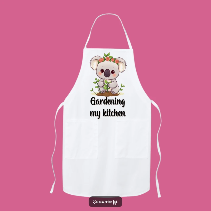 Funny Koala Gardener Apron: Cute Eco Wear, Determined Chef Funny Gift