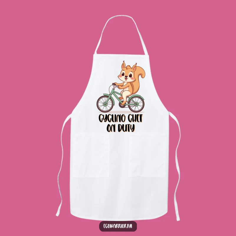 Funny Squirrel Bike Apron: Recycled Ride, Kitchen Eco Gift