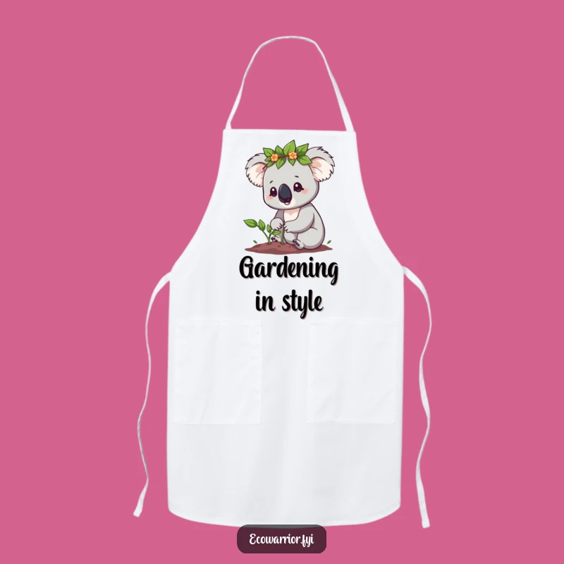 Funny Koala Sapling Apron: Determined Gardener, Kitchen Eco Gift