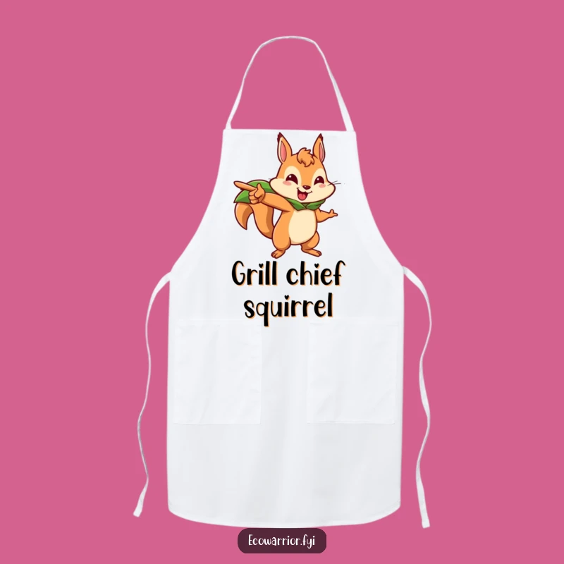 Funny Squirrel Adventure Apron: Brave Squirrel Leading, Kitchen Expeditions, Hilarious Gift