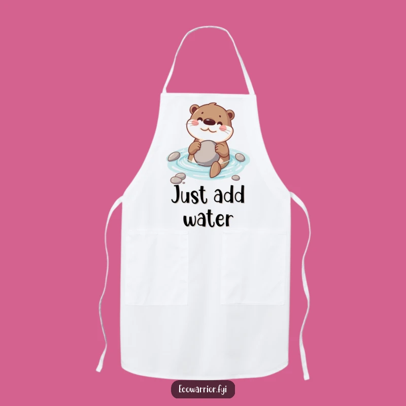 Funny Otter Apron: Playful Swimming Otter Chef, Hilarious Kitchen Gift for Cooks