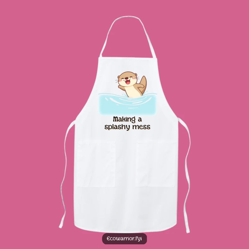 Funny Otter Dive Apron - Cook with Aquatic Cheer