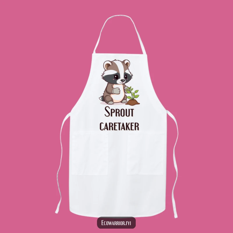 Funny Badger Chef Apron: Cook with Determination and Garden Spirit