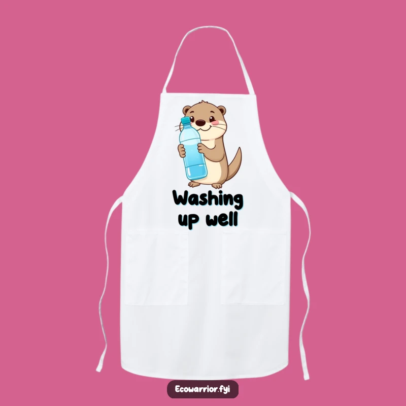 Funny Otter Hydration Apron: Happy Otter Kitchen Wear, Eco Funny Gift