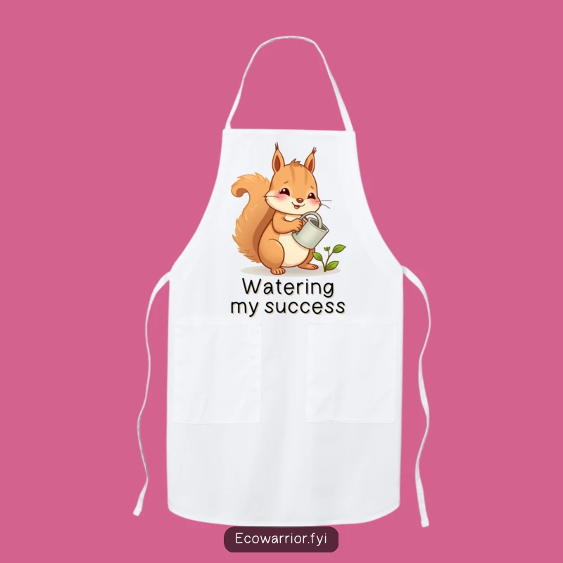Funny Squirrel Apron: Cheerful Gardener's Kitchen Accessory, Unique Cooking Gift