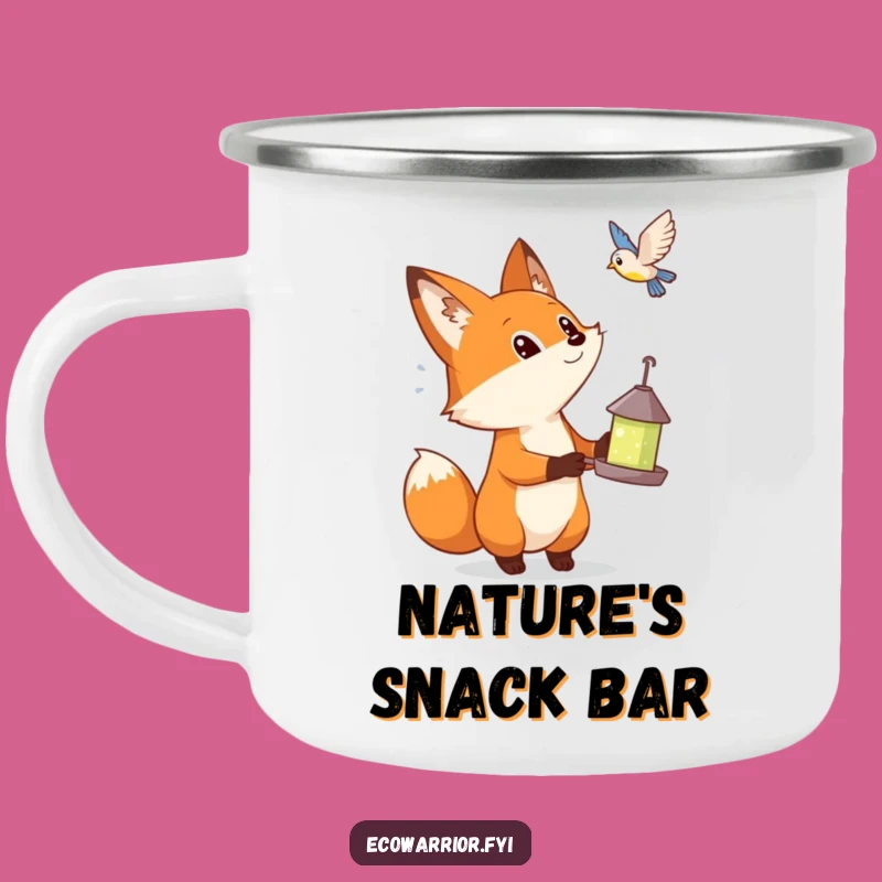 Funny Fox Campfire Mug: Adventure with Curious Woodland Friends