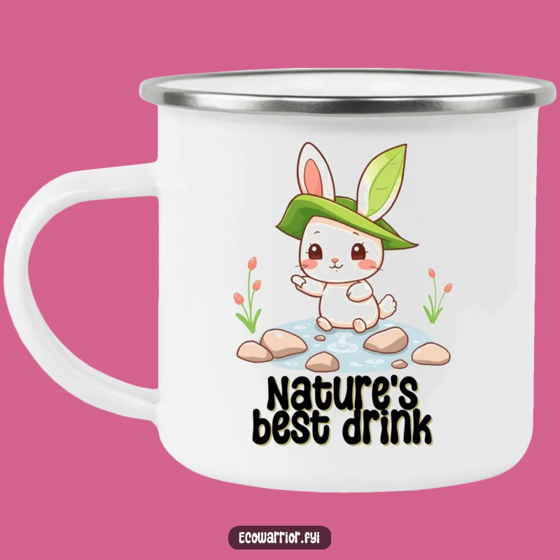 Funny Rabbit Camping Mug: Stream Side Refreshment, Hilarious Nature Gift