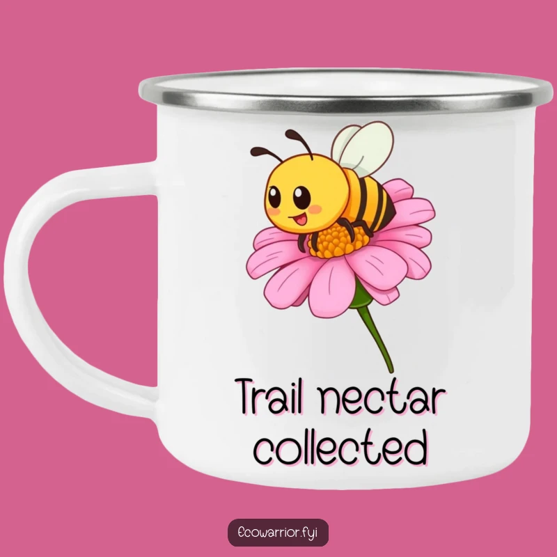 Funny Bee Bloom Camping Mug - Nature's Sweet Brew