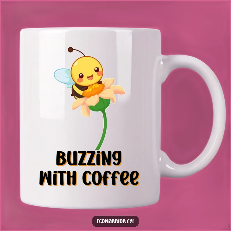Funny Bee Mug: Pollination Power Humor, Vibrant Gift for Nature Lovers