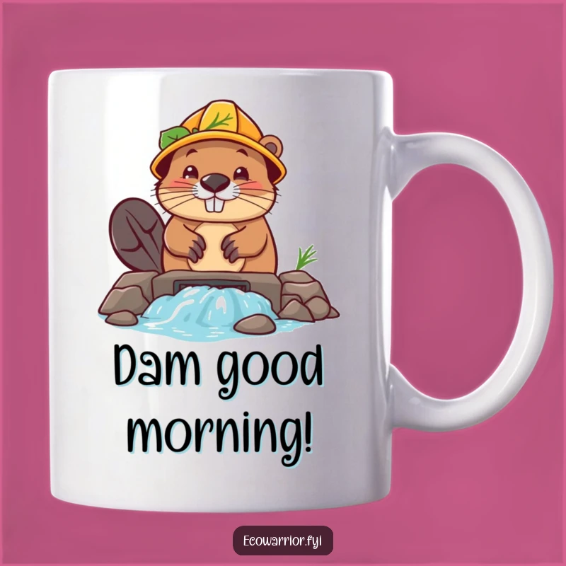 Funny Beaver Builder Mug: Determined Dam Builder, Perfect Funny Gift