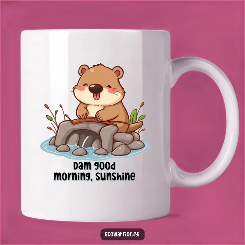 Funny Beaver Dam Builder Mug: Adorable Woodland Creature Construction Gift