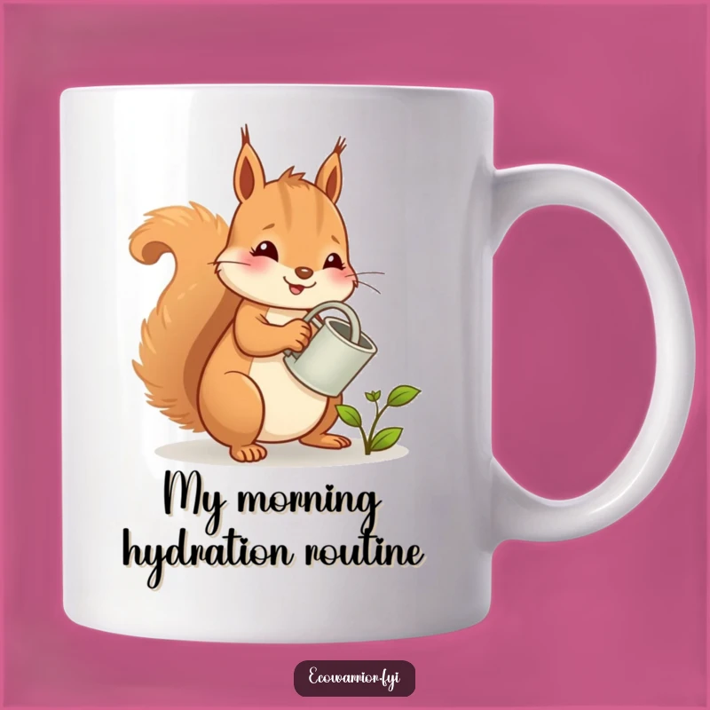 Funny Squirrel Gardening Mug: Cheerful Gardener Gift for Nature Lovers
