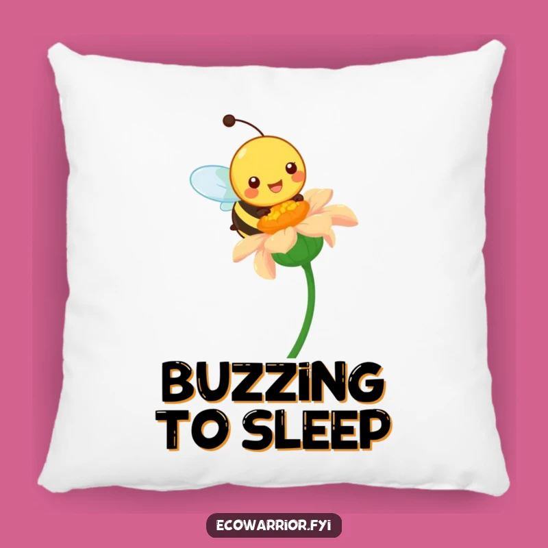 Funny Bee Pillow: Pollination Comfort, Vibrant Nature Accent, Perfect Gift