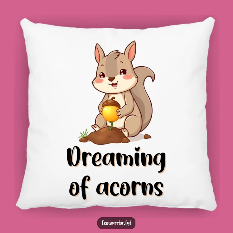 Funny Squirrel Planter Pillow - Cozy Cheerful Squirrel Cushion, Comfy and Hilarious Decor