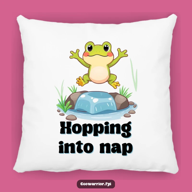 Funny Frog Jumping Pillow: Comfy Decor with Hilarious Amphibian Action