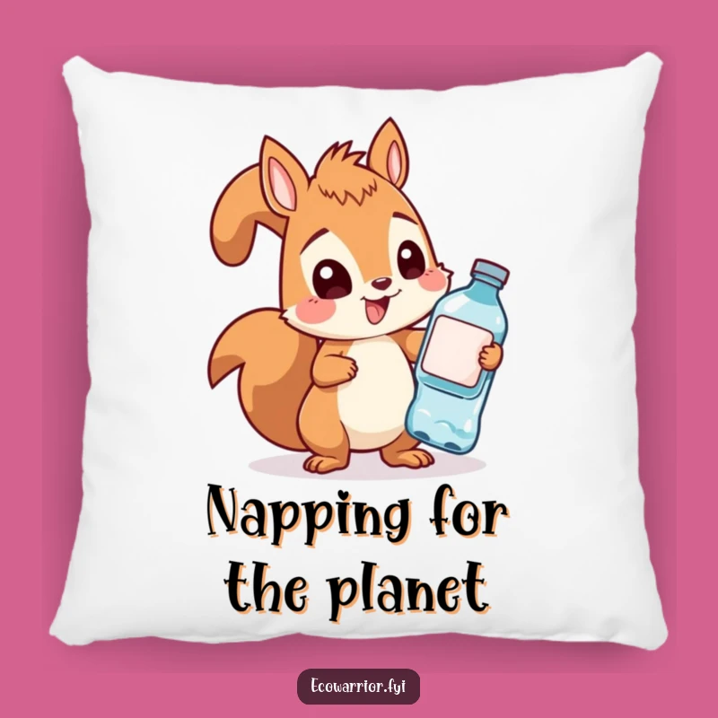 Funny Squirrel Pillow: Cozy Determination for Eco-Warriors, A Hilarious Comfort Gift