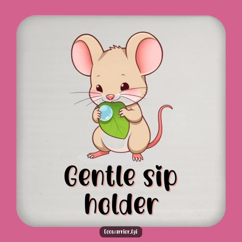 Funny Mouse Dewdrop Coaster - Protect Surfaces Delicately