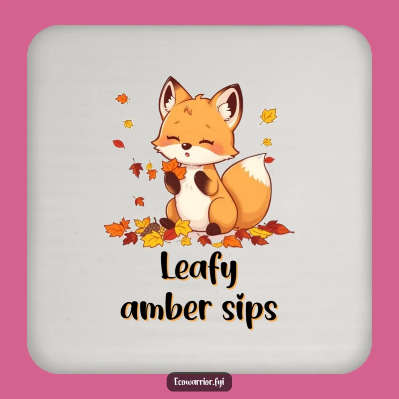 Funny Fox Leaf Coaster - Protect Surfaces with Autumn Charm