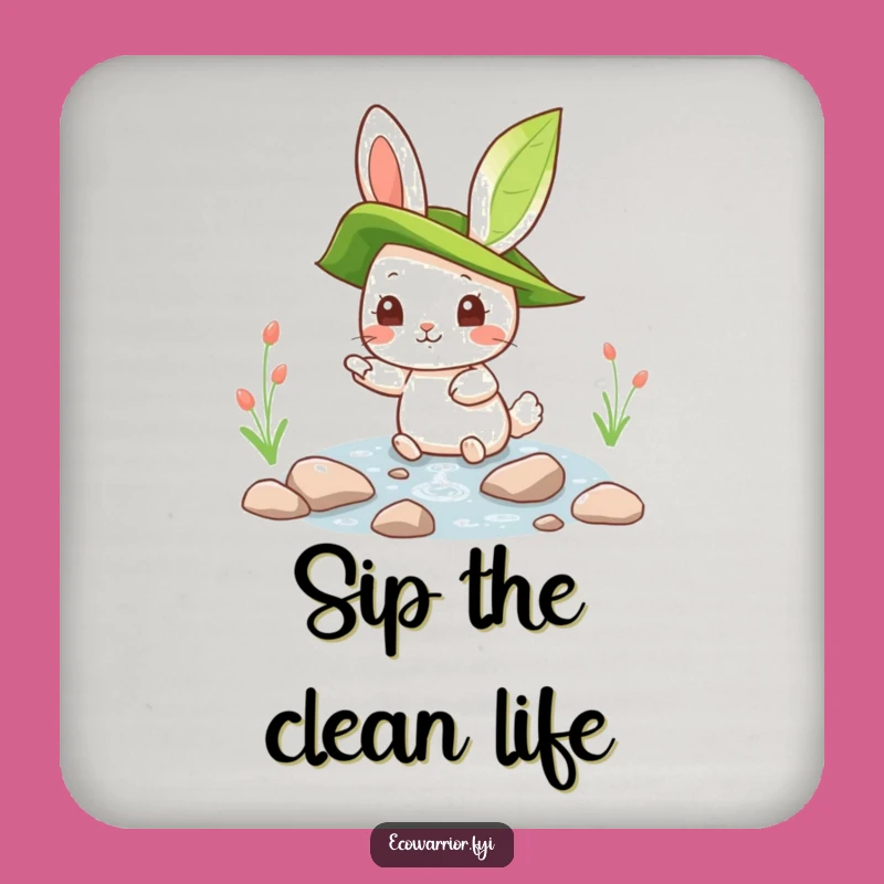 Funny Rabbit Coasters: Clean Stream Protection, Hilarious Nature Gift Set