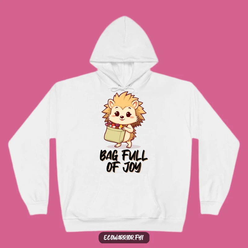 Funny Hedgehog Hoodie: Cozy Treat Carrier, Hilarious Eco-Gift for Warmth