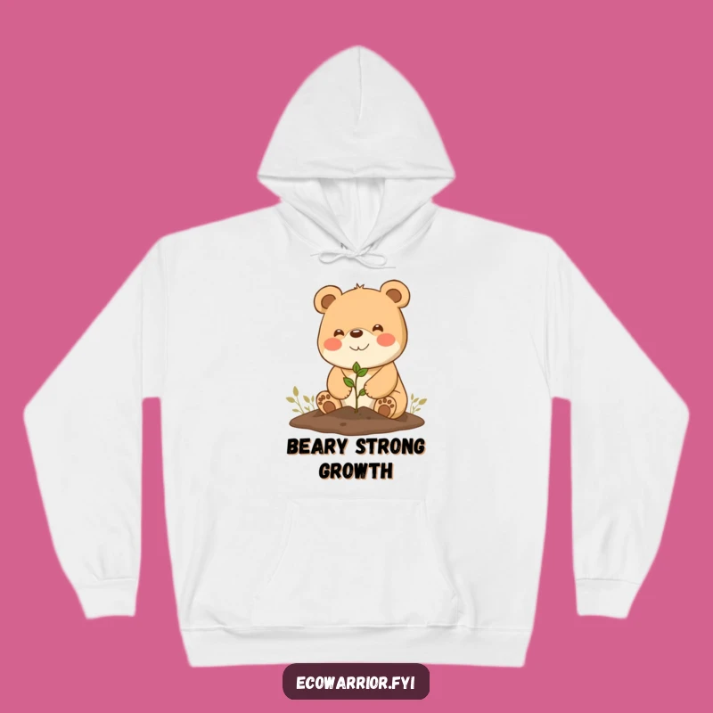 Funny Bear Gardener Hoodie: Cozy Planting Bear Funny Gift