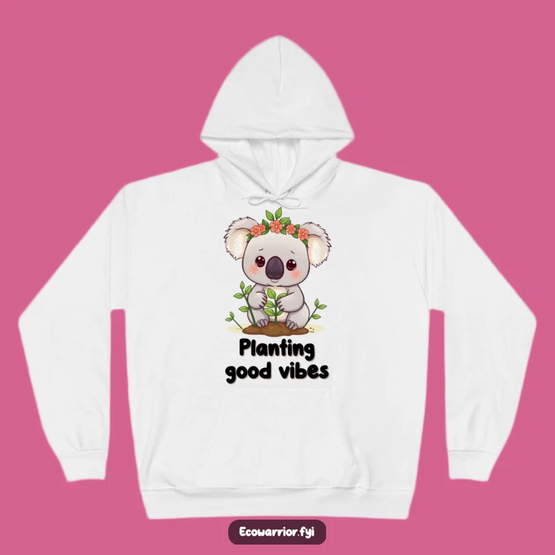 Funny Koala Gardener Hoodie: Cozy Eco Sweatshirt, Determined & Cute Funny Gift
