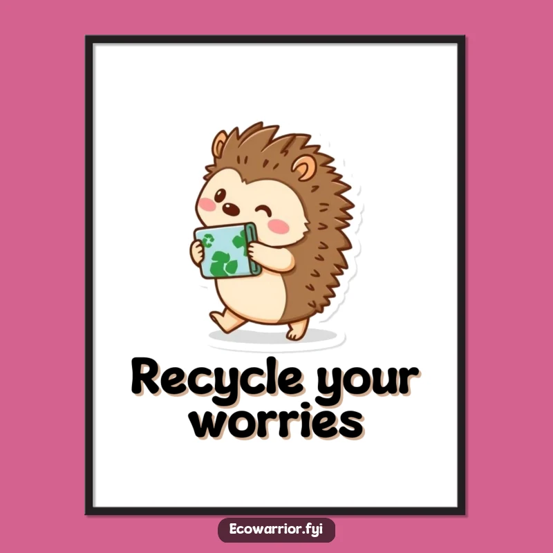 Funny Free Printable Wall Art - Helpful Hedgehog Eco Design