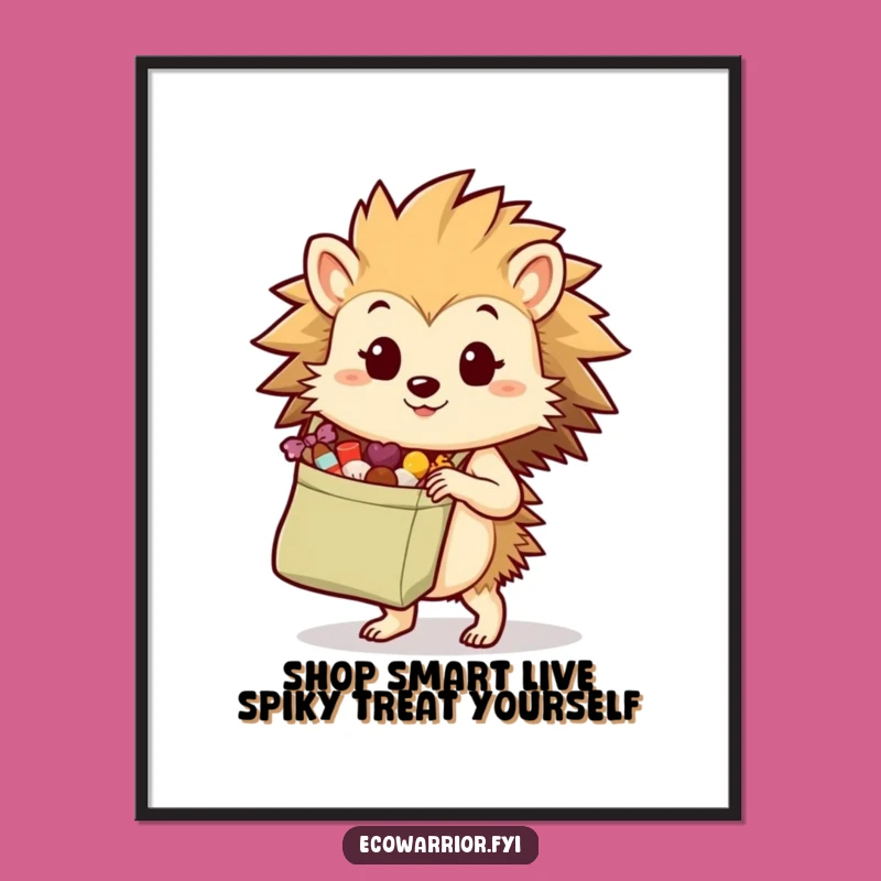 Free Printable Wall Art: Hedgehog's Treat Journey, Whimsical Downloadable Art for Cozy Decor