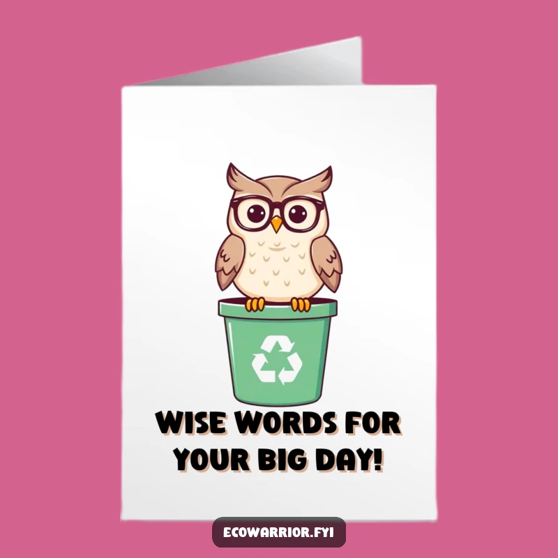 Free Printable Birthday Card: Wise Owl Spectacles Funny Downloadable Gift