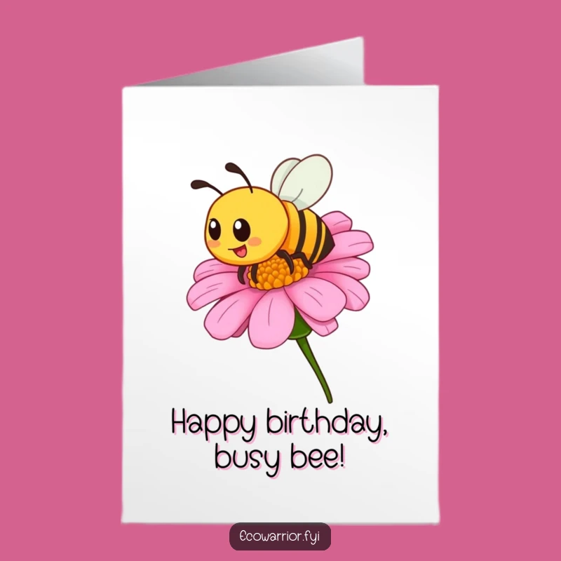 Free Printable Bee Birthday Card: Buzzing Downloadable Gift for Sweet Celebrations