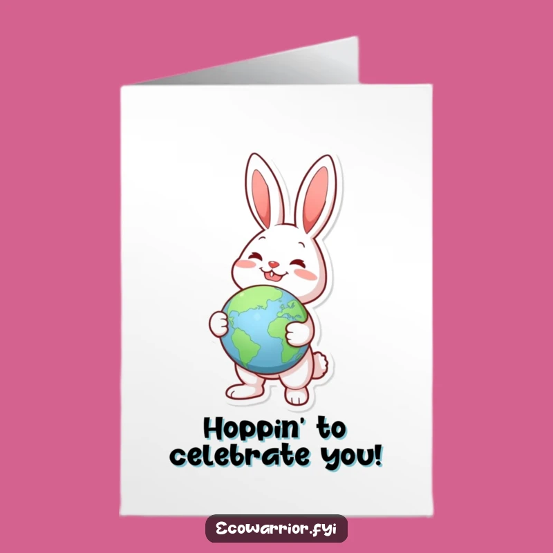 Free Printable Rabbit Birthday Card: World Traveler for a Global Celebration
