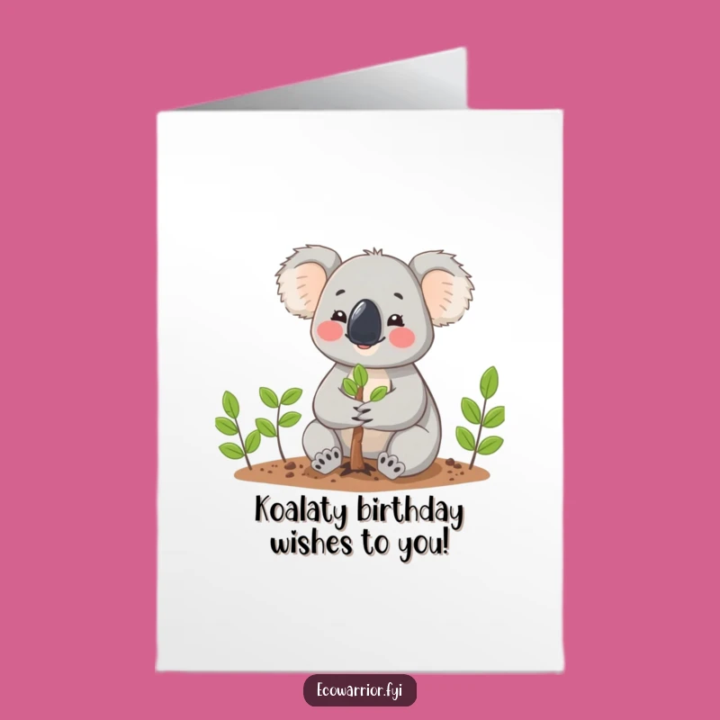 Free Printable Koala Birthday Card: Funny Downloadable Gift for Nature Lovers