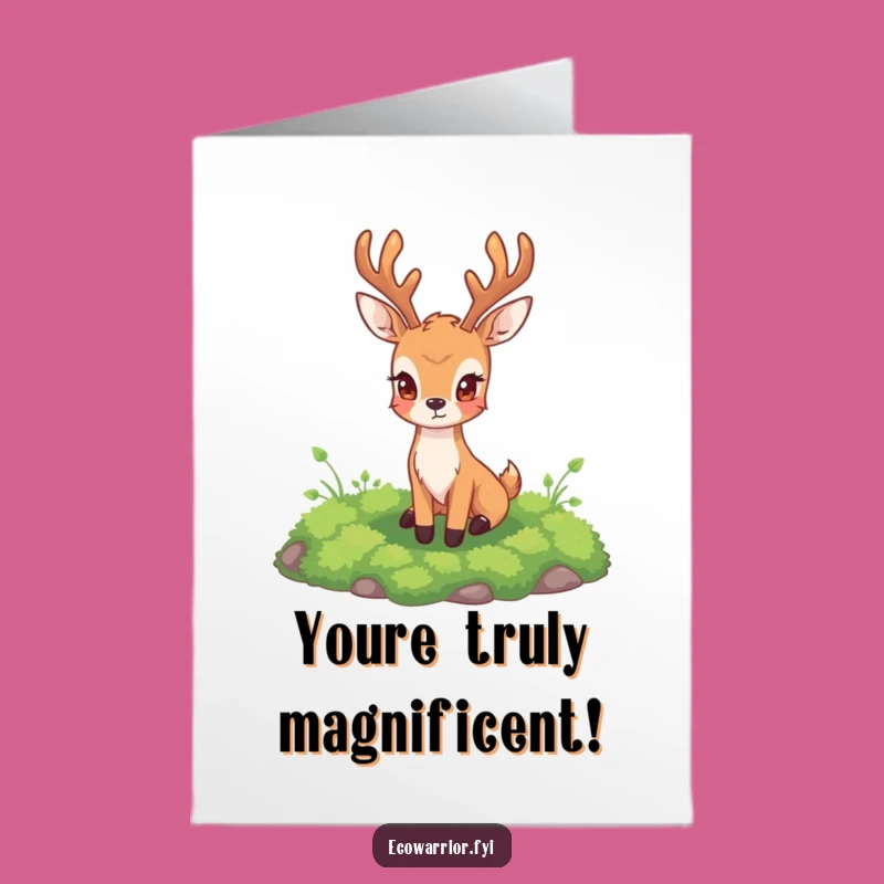 Free Printable Congrats Card: Deer Majesty - Celebrating Success Print at Home
