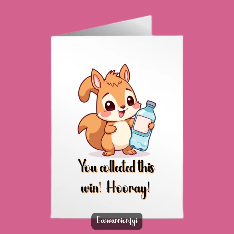Free Printable Congratulations Card: Squirrel Eco Champion, Hilarious Downloadable Gift for Any Win