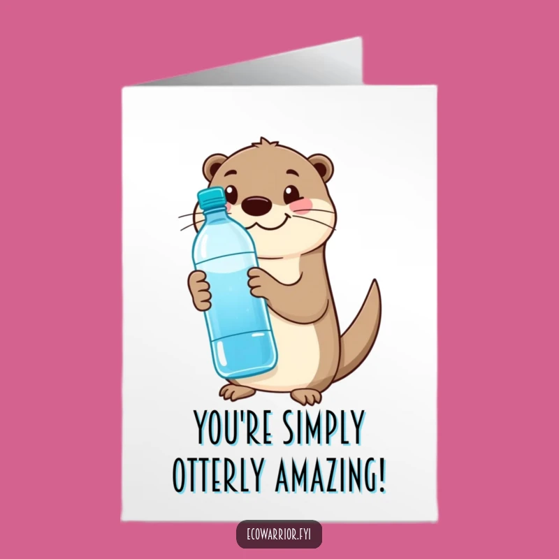 Free Printable Congrats Card: Otter Thumbs-Up, Eco-Hero Downloadable Gift