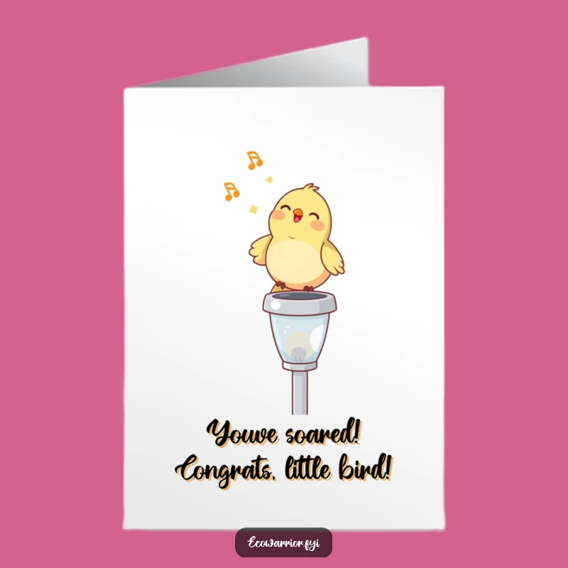 Free Printable Bird Congrats Card: Sunny Downloadable Gift for Bright News