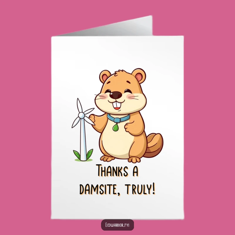 Free Printable Thank You Card: Beaver's Energy Appreciation - Downloadable Gift!