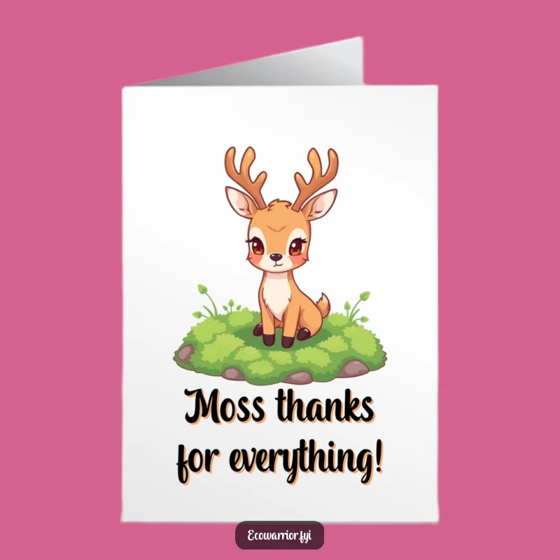 Free Printable Thank You Card: Deer's Gratitude - Nature's Thanks Print at Home