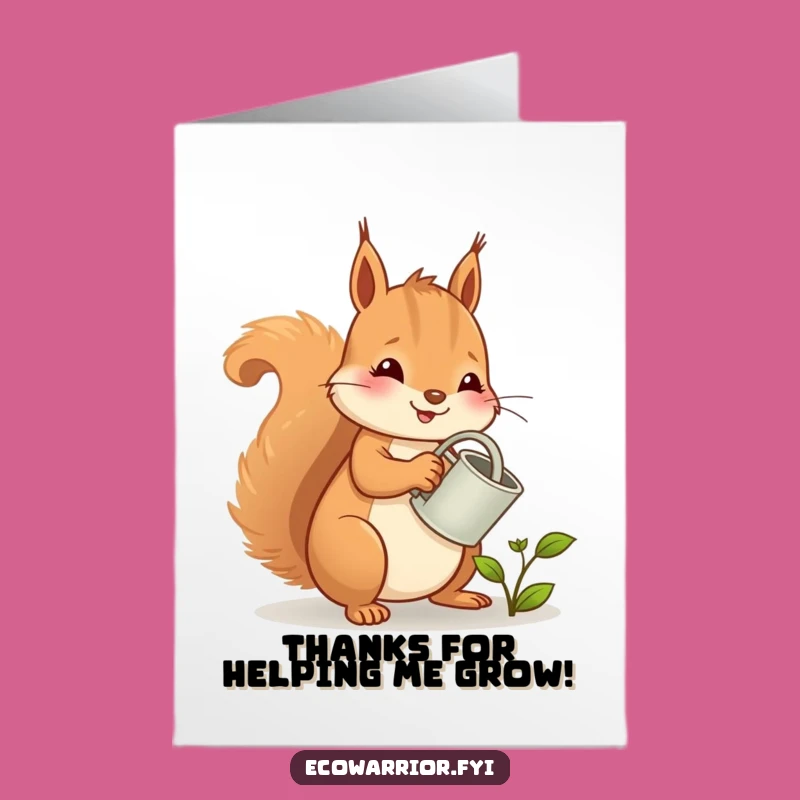 Free Printable Thank You Card: Funny Squirrel Gratitude - Downloadable Appreciation Gift