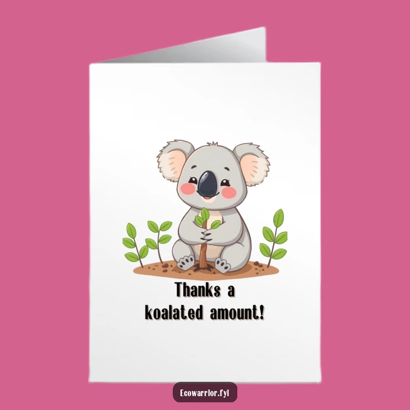 Free Printable Koala Thank You Card: Cute Downloadable Gift for Gratitude