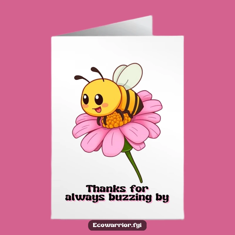 Free Printable Bee Thank You Card: Buzzing Downloadable Gift for Sweet Thanks