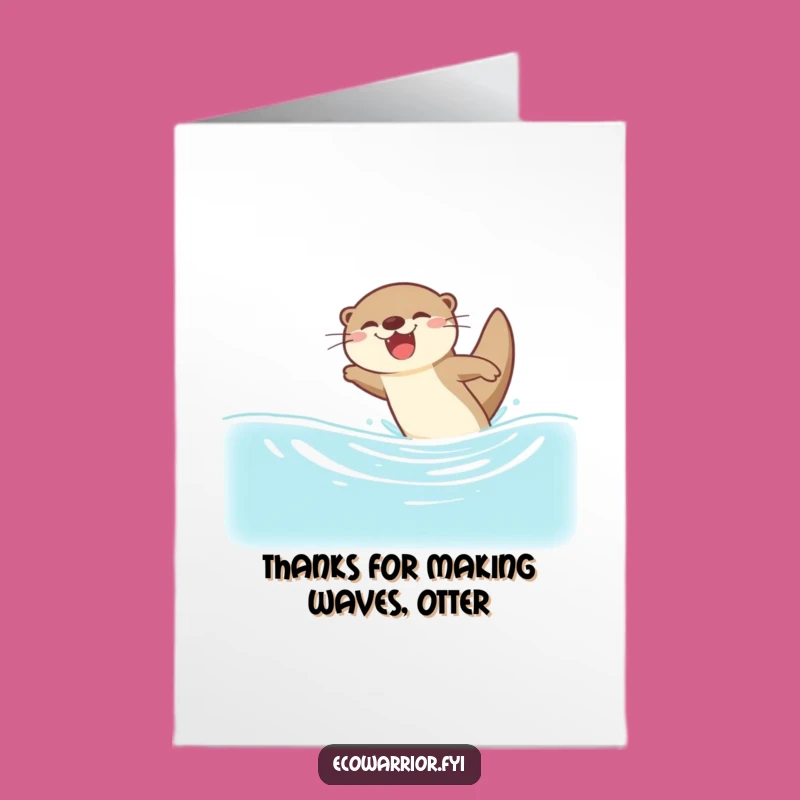 Free Printable Otter Thank You Card: Joyful Downloadable Gift for Deep Thanks