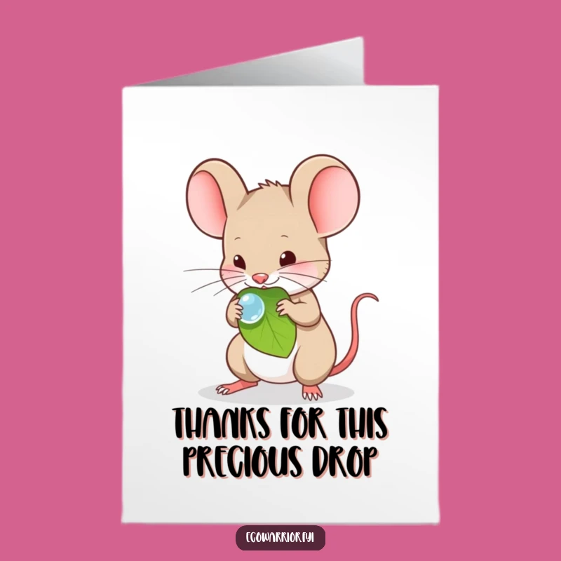 Free Printable Mouse Thank You Card: Funny Gentle Giant Downloadable Gift