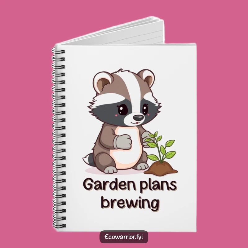 Funny Badger Gardener Notebook: Plan Your Garden with Grit