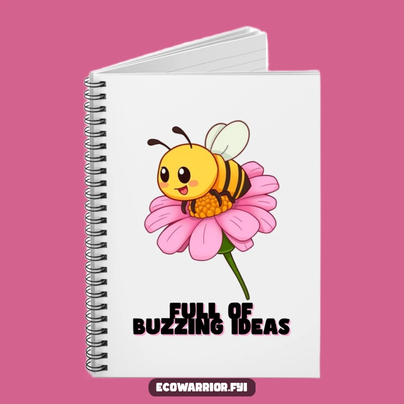 Funny Bee Bloom Notebook - Write Your Sweet Ideas