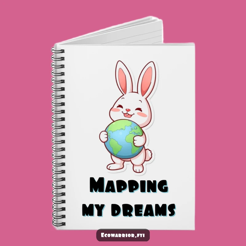 Funny Joyful Rabbit Globe Notebook: Journal Your Travels, Perfect Funny Gift