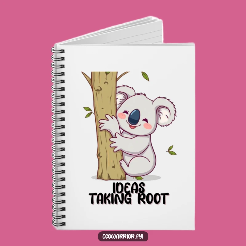 Funny Koala Hugging Sapling Notebook - Journal Your Eco-Adventures