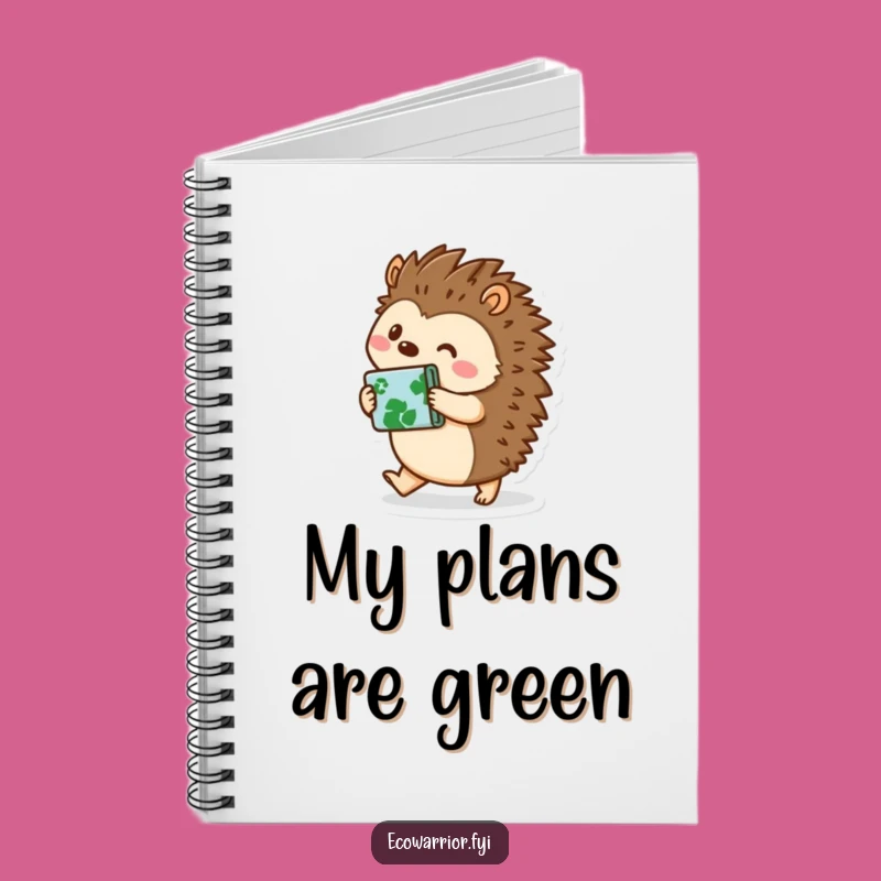 Funny Hedgehog Notebook: Jot Down Ideas with Eco-Inspired Humor - Great Gift