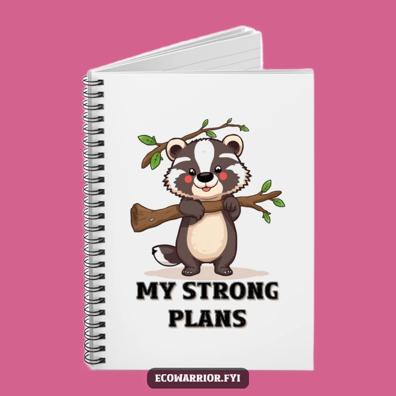 Funny Badger Notebook: Strength Notes, Helping Hand Gift for Writers