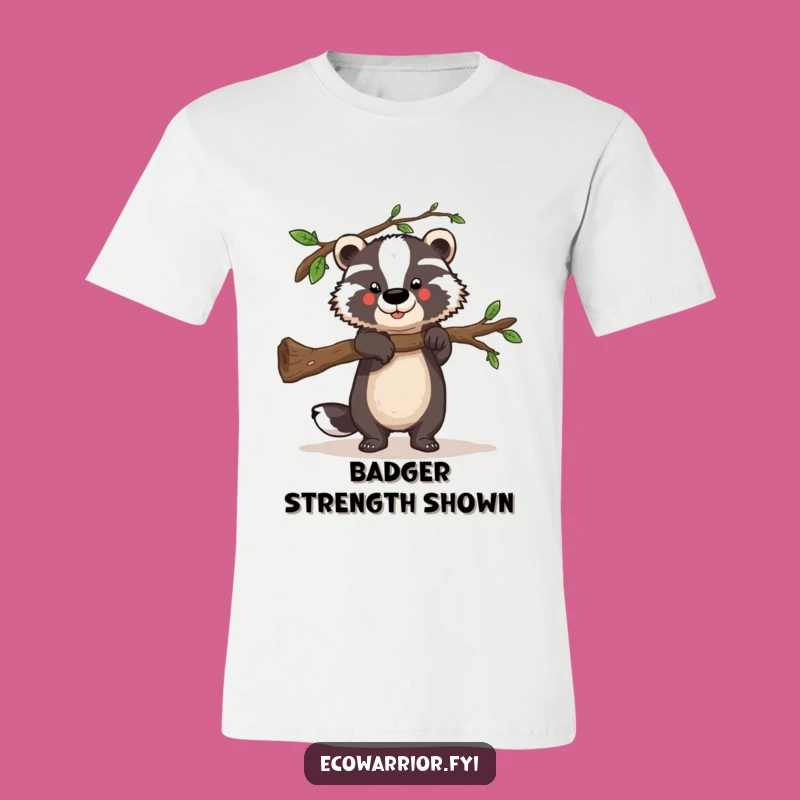 Funny Badger T-Shirt: Strength Power Apparel, Helping Hand Gift